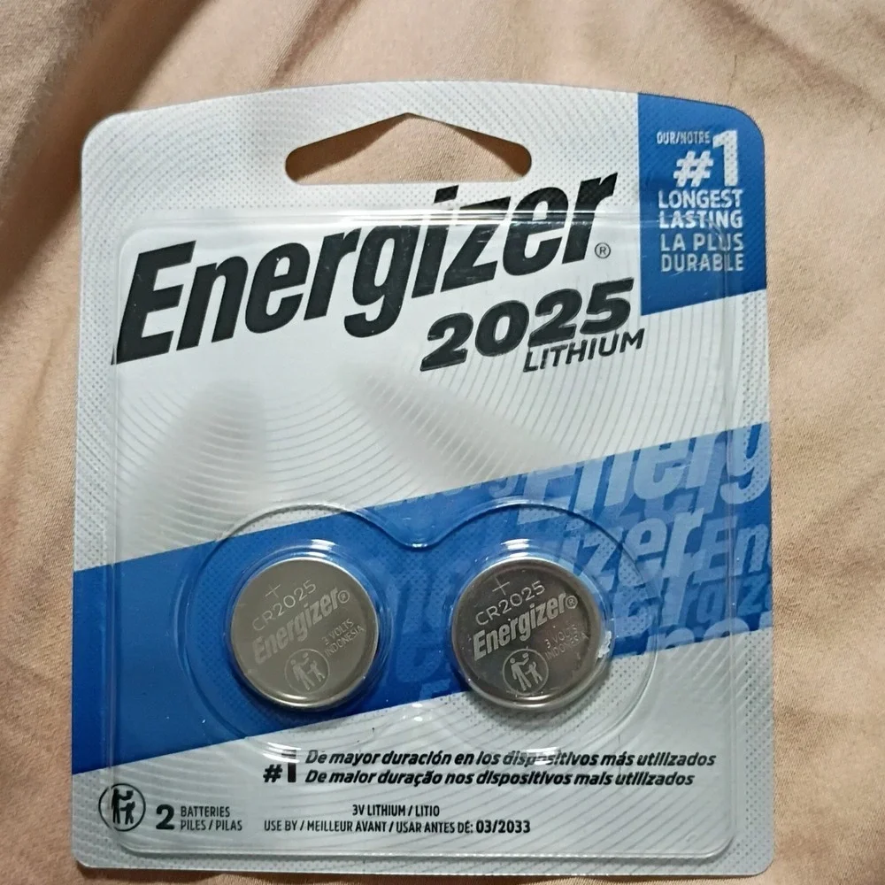 Energizer CR2025 Lithium Coin Cell Battery 3V 2 Pack Exp 03/2033